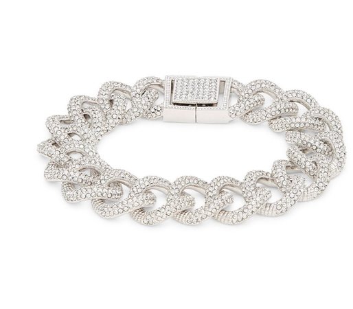 silver Cuban link bracelet