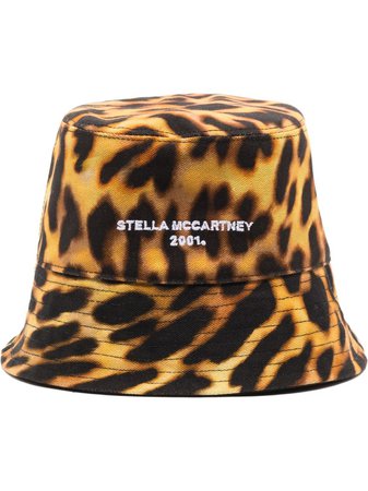 Stella McCartney 2001-logo leopard-print Bucket Hat - Farfetch