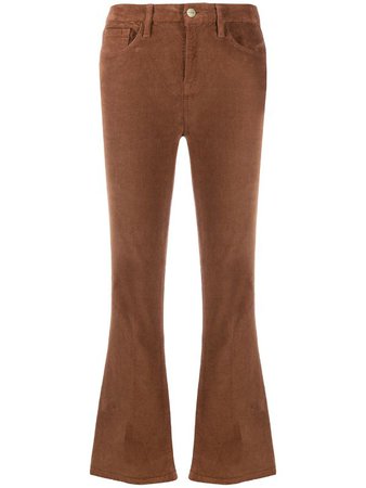 Brown Frame Cropped Corduroy Jeans For Women | Farfetch.com