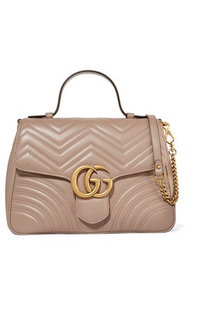 Gucci | GG Marmont medium quilted leather shoulder bag | NET-A-PORTER.COM