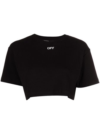 Off-White Kort t-shirt Med Logotyp - Farfetch