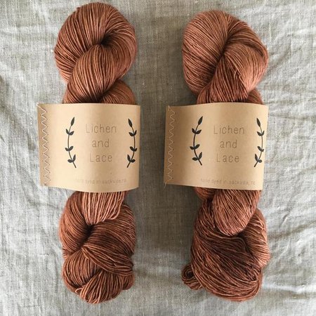 Nutmeg Lichen and Lace Hand Dyed Yarn | Etsy