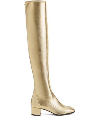 Giuseppe Zanotti Nicolly thigh-high boots gold I980039K05 - Farfetch
