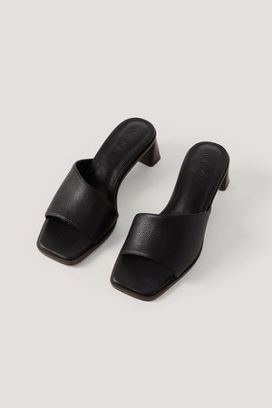 Zylinder Heel Soft Mules Black | na-kd.com