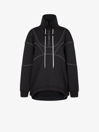 Oversized sweatshirt with contrasted stitching | GIVENCHY Paris