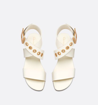 D-Dior calfskin leather sandal - Shoes - Woman | DIOR