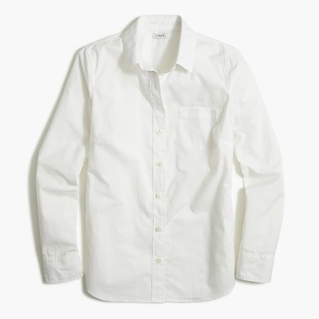 J.Crew Factory: Button-up Cotton Poplin Shirt In Signature Fit For Women