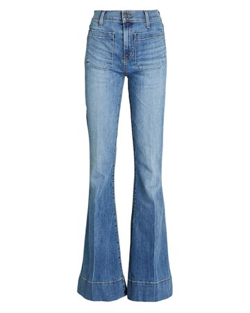 Veronica Beard Sheridan Flared High-Rise Jeans | INTERMIX®