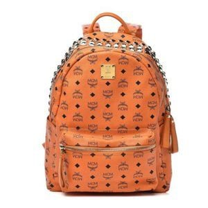 MCM Bags | Authentic Mcm Stud Large Backpack In Orange | Poshmark