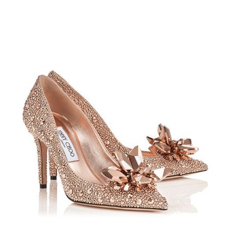 jimmy choo cinderella rose gold shoes