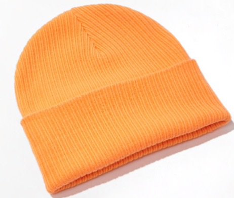 F21 Orange Ribbed Hat
