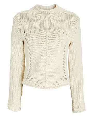 Victoria Beckham Wool Mock Neck Sweater | INTERMIX®