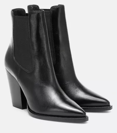 Saint Laurent - Theo Leather Chelsea Boots in Black| Mytheresa