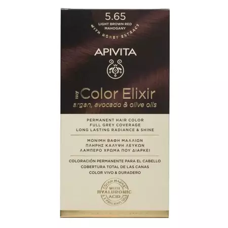 APIVITA My Color Elixir Βαφή Μαλλιών 5.65 Καστανό Ανοιχτό Κόκκινο Μαονί 50ml & 75ml | PharmacyDiscount.gr