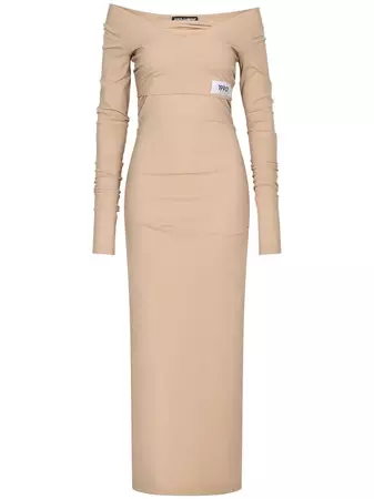 Dolce & Gabbana KIM DOLCE&GABBANA Number Patch off-shoulder Dress - Farfetch