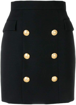 button detail skirt