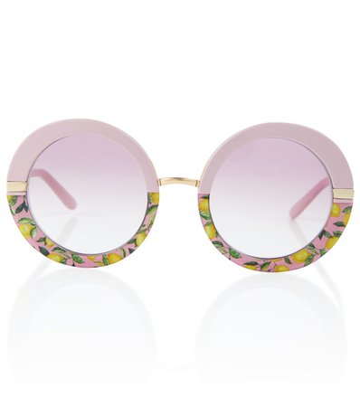 Dolce&Gabbana - Exclusive to Mytheresa – Printed round sunglasses | Mytheresa