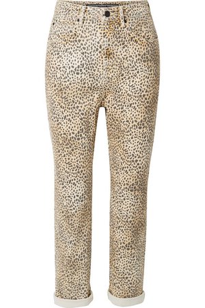 Alexander Wang | Cult leopard-print high-rise straight-leg jeans | NET-A-PORTER.COM