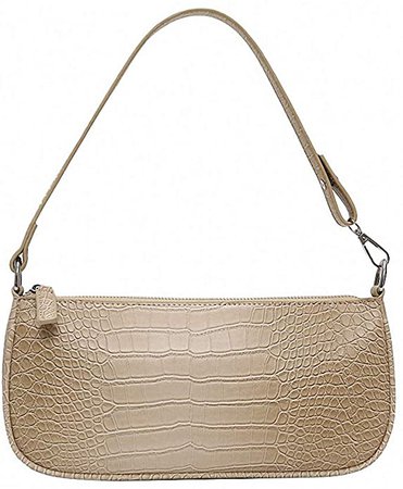 Get The Looks Retro 90's Shoulder Bag As on Kendall Jenner (White - Croc Effect): Handbags: Amazon.com
