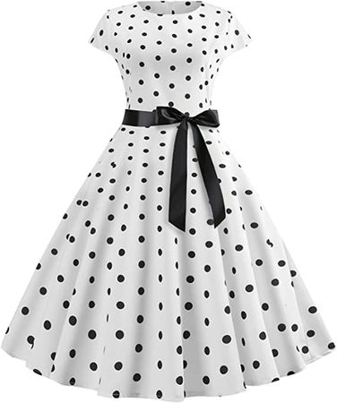 Amazon.com: TWGONE Dresses for Women 1940s Cocktail Dresses Swing Tea Party Dresses Rockabilly Dresses: Clothing, Shoes & Jewelry