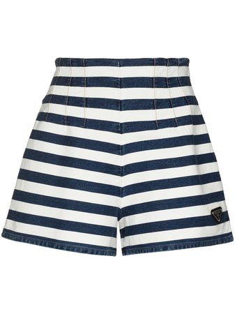 Prada striped denim shorts - FARFETCH