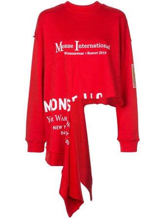 Monse slit hem sweatshirt $390 - Buy Online - Mobile Friendly, Fast Delivery, Price
