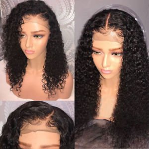 Details about Curly Wigs USA Pre-Plucked Virgin 100% Human Hair Full Lace Wigs Lace Front Wigs