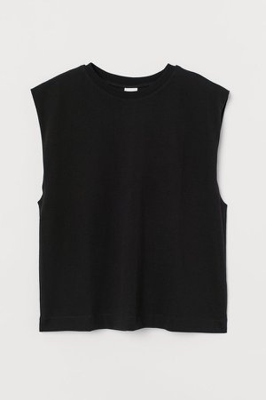 Sleeveless T-shirt - Black