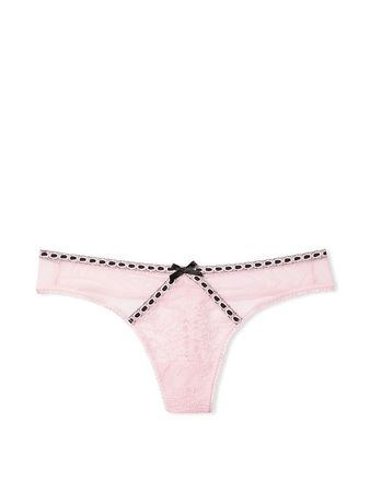Heritage Ribbon Slot Thong with lace - Panties - Victoria's Secret