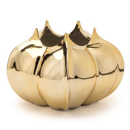 Gold Pumpkin Vase | LuxDeco | LuxDeco.com