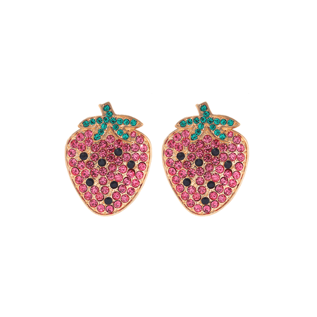 JESSICABUURMAN – MEADA Diamante Strawberry Earrings - Pair