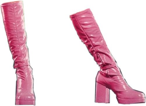 pink gogo boots