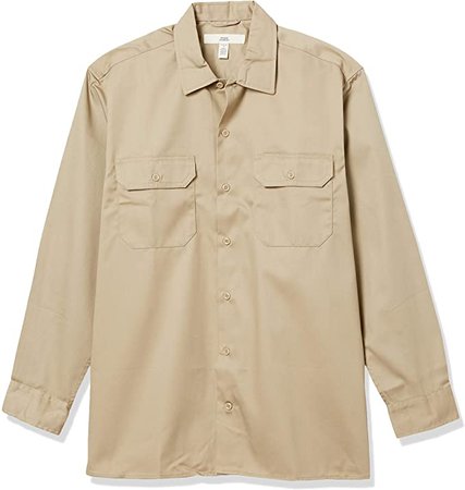 Amazon.com: Amazon Essentials Men's Long-Sleeve Stain and Wrinkle-Resistant Work Shirt : Clothing, Shoes & Jewelry