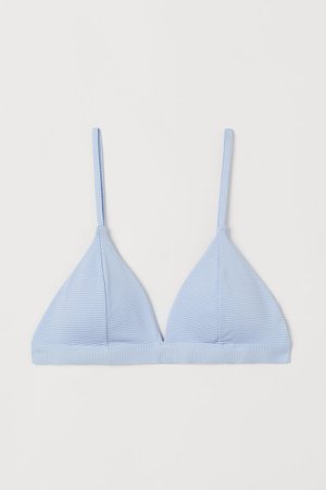 Padded Triangle Bikini Top - Blue