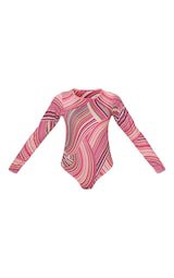Fuchsia Print Bodysuit | PLT