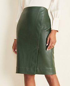 Faux Leather Wrap Pencil Skirt | Ann Taylor