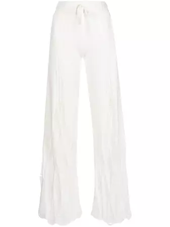 Dion Lee Distressed high-waist Cashmere Trousers - Farfetch