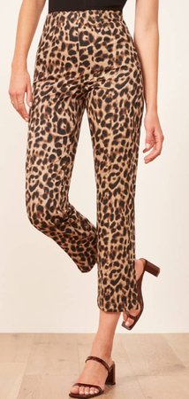 reformation cheetah pants