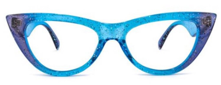 blue cat eye glasses
