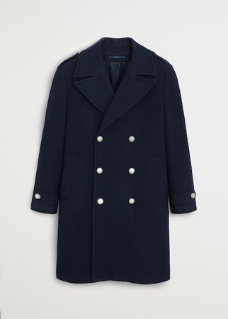 Navy Wool Coat