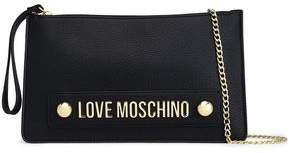 Embellished Faux Leather Clutch