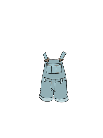 cartoon kids overalls shorts