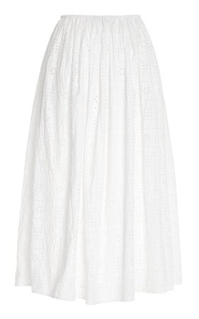 Matteau Broderie-Cotton Maxi Skirt