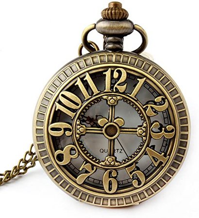 Amazon.com: I-MART Retro Antique Bronze Pocket Watch with 31Inches Lobster Clasp Necklace Chain : Clothing, Shoes & Jewelry