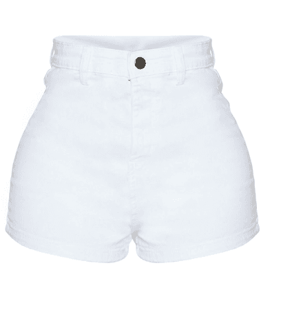 white Jean shorts