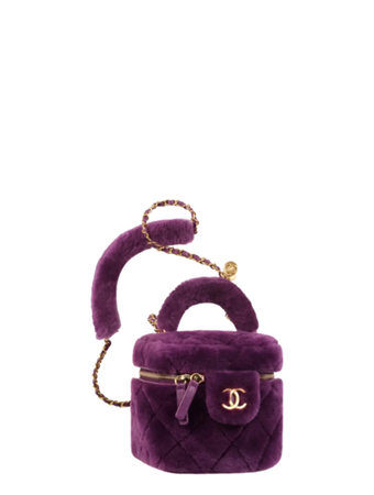 Chanel - Purple Shearling Small Bag