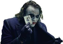 joker dark night png holding card - Google Search