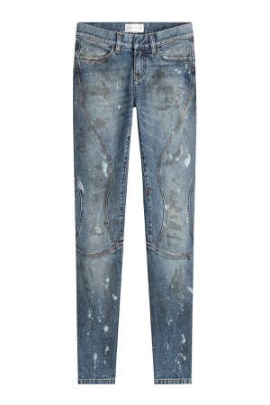 Cropped and Distressed Skinny Jeans Gr. 26
