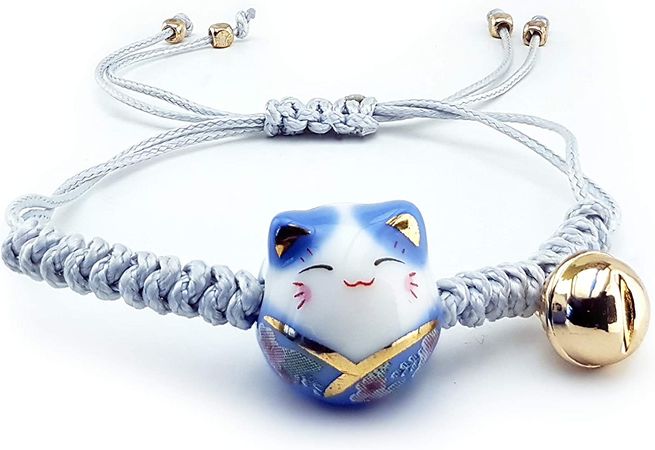 japanese cute cat blue bracelet
