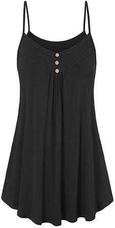 Tank Tops Women chaofanjiancai Camisole Plus Size Vest Plain Tops Summer Blouse T-Shirts (XL, Black 0) at Amazon Women’s Clothing store
